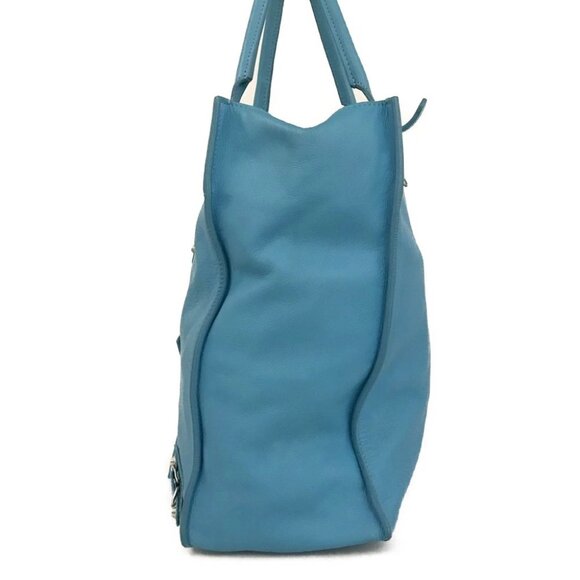 BALENCIAGA Papier Leather Tote Bag Blue/8BG0755 - Picture 4 of 12
